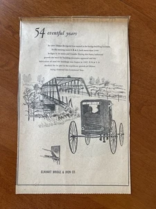 Elkhart Bridge & Iron Company 1958 Newspaper Ad Clipping Elkhart Indiana - Picture 1 of 5