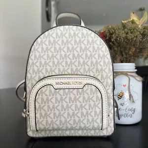 Borsa zaino da tasca Michael Kors Jaycee XS convertibile con cerniera crema leggera alla vaniglia - Foto 1 di 6