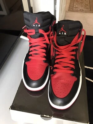 Nike Air Jordan 1 2008 correa alta retro negro rojo criado talla 13 DS 342132-061 prohibido Foto 1 de 4