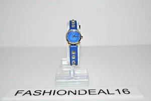 New Armani Exchange Small Blue Leather Gold Studs AX6021 $140.00 Watch - Picture 1 of 2