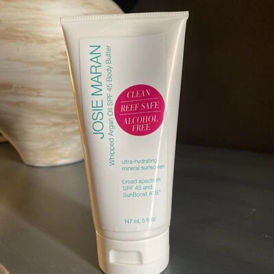~JOSIE MARAN~ WHIPPED ARGAN OIL w/ SPF 45 BODY BUTTER SUNBOOST ATB -5oz☀️