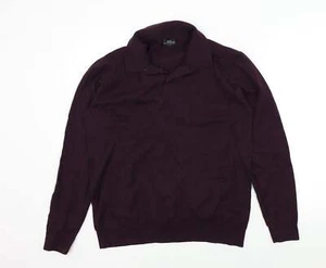 NEXT Mens Pink Collared Cotton Blend Jumper Size L - Picture 1 of 12