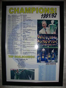 Leeds United League Champions 1991-92 - framed print - Picture 1 of 2