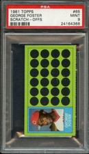 1981 TOPPS SCRATCH-OFFS 65 GEORGE FOSTER SCRATCH-OFFS PSA MINT 9 BB
