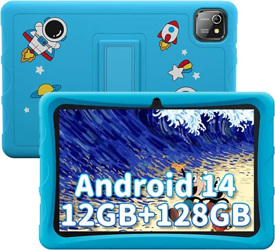 New - Besttab Kids Tablet 10 Inch Android 14 Tablets, A10 Writing Tablet (Blue) - Image 1 of 4