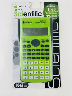 Datexx Scientific Calculator DS-700-2 Green Gray Cover Multi-Function NIB - Image 1 of 4