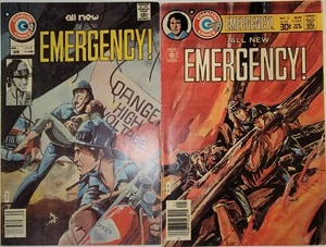 EMERGENCY #1 & 2 NM-VF/NM CHARLTON 1976 JOHN BYRNE, HIT NBC TV SHOW High Grade - Picture 1 of 20