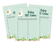 Inkdotpot Baby Shower Game Set Of 50 BabyA AlphabetA ABCA Game Llama-1jN