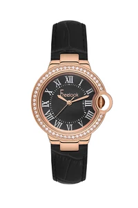 Freelook Charmant Women Rose Gold/Black Leather Watch - Bild 1 von 2