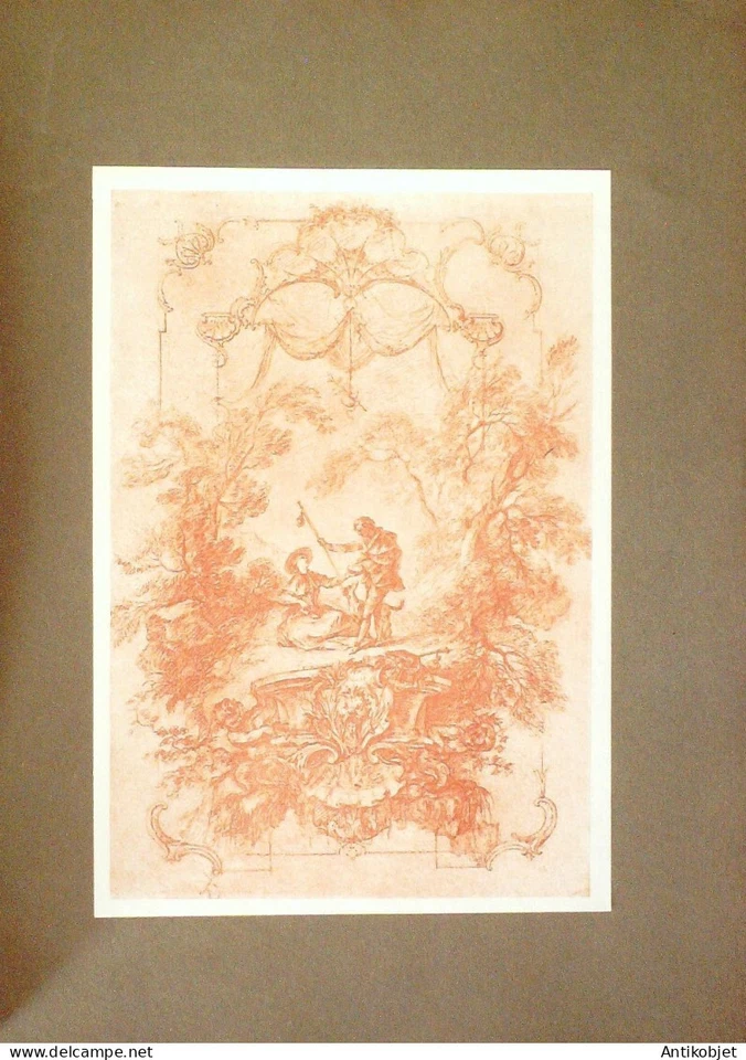 Œuvre Watteau Antoine Arabesque La Pelerine Alteree (Dessin) 1902 - Photo 1/1