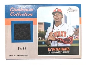 2019 Topps Heritage Minors Ke'Bryan Hayes /99 Clubhouse Collection Relic ccr -kh - Picture 1 of 2