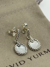 Authentic David Yurman Elements Earrings Mother Of Pearl and Diamonds