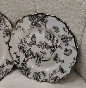 222 Quinto Juego 4 PLATOS DE POSTRE ENSALADA MARIPOSA FLORAL INODORO CASIAN Electroplato - Imagen 1 de 3