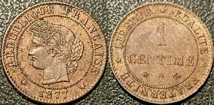 France - III Republic - 1 centime Cérès 1877 Extremely fine! F.104/6 - Picture 1 of 1
