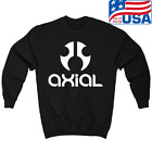 Axial RC Remote Control Logo Men's Black Crewneck Sweatshirt Size S-3XL