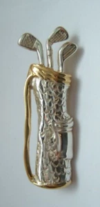 Spilla mazza da golf in argento sterling gioielli da golf - Foto 1 di 9