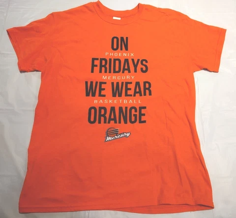 Phoenix Mercury Shirt Orange Friday Fan WNBA Size Medium Cover