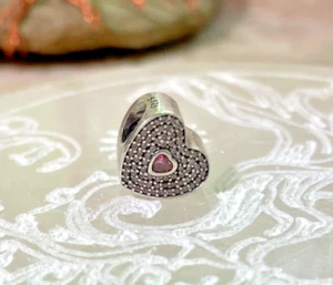PANDORA Liebe Pavé Herz Charm rosa 791555CZS - Bild 1 von 6