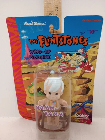 The FLINTSTONES WIND-UP  FIGURE - Bam Bam walking  1994 Hanna Barbera Boley Cover