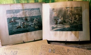 2 Antique Prints-HORSES-STEEPLE CHASE ON RECORD-NACTON-IPSWICH-Alken-Harris-1839 - Picture 1 of 10