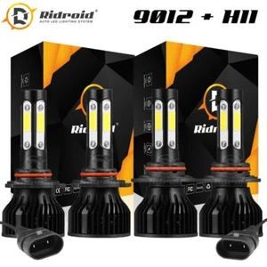 Faro + luz antiniebla combo LED 9012 H11 bombilla 4 piezas para Toyota RAV4 2016 2017 - Imagen 1 de 20