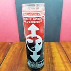 Candle Double Action Reversible Red And Black Veladora Doble Accion Reversible