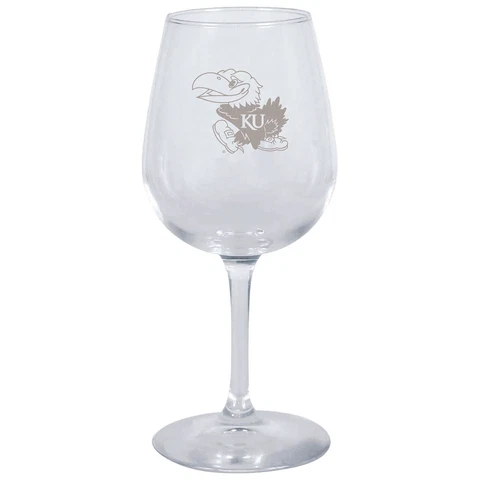 Kansas Jayhawks 12.75oz. Stemmed Wine Glass Cover