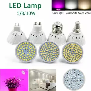 Led Lamp GU10 Bulb Full spectrum E27 E14 MR16 White 240V 5W 8W 10W Light SMD Cup - Picture 1 of 18