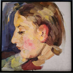 Kliefert-Gießen, Mathilde(1887Pries/Kiel–1978Stralsund) "Nachdenkliche Frau.."Öl - Bild 1 von 10