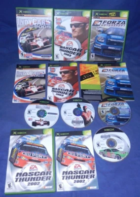 Xbox; IndyCar Series 2005, NASCAR Thunder 2002 y 2003, Forza Motorsport, con Mans Foto 1 de 4