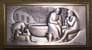 Quadro vintage in rilievo Argento 925 OTTAVIANI cm.30x22,5 - Foto 1 di 5
