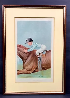 Jockey Druck Johnny Reiff 1900 Vanity Fair original von SPY Mount und gerahmt  - Bild 1 von 4