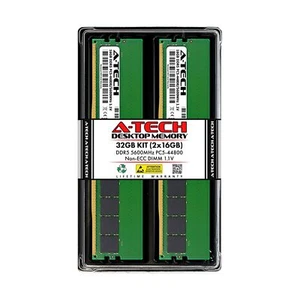 A-Tech 32GB Kit (2x16GB) DDR5 5600MHz PC5-44800 CL46 UDIMM 1.1V Non-ECC Unbuf... - Picture 1 of 6