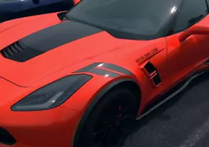 Fits Corvette C7 Fender Hash marks Decal Kit 2016+ Grand Sport Heritage Stripes - Foto 1 di 3