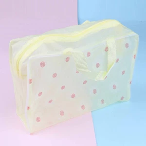Clear Transparent Plastic PVC Travel Makeup Bag Cosmetic Toiletry Zip Pouch~HO - Picture 1 of 17