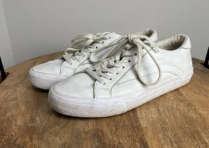 Madewell Sneakers basse marciapiede pelle tinta unita bianco scarpe donna 6 - Foto 1 di 12