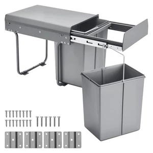 Cestino Estraibile per Rifiuti 20Lx2 per Cucina Sotto Lavello Scorrevole - Foto 1 di 12
