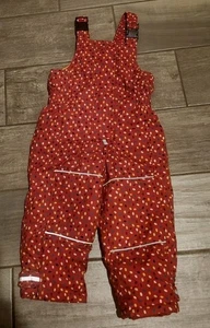 Hanna Andersson Salopette da Neve Isolata, Rosso Colorata Taglia 3/90 - Foto 1 di 5