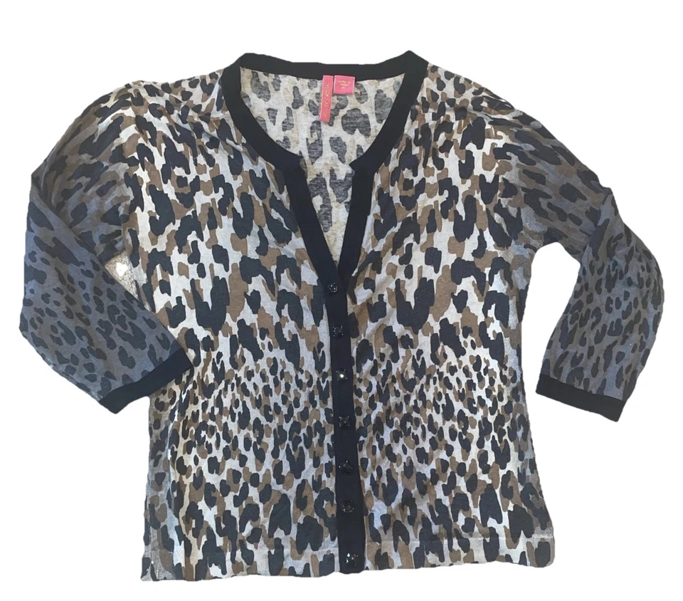 Suéter Cárdigan Anthropologie Charlotte Tarantola Mezcla Seda Talla XL Animal Camuflaje Foto 1 de 4