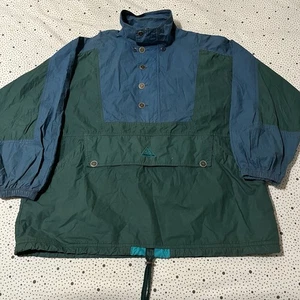 Vintage 1990s Nike ACG Anorak Jacket Size Large Pullover Blue/Green - Picture 1 of 10