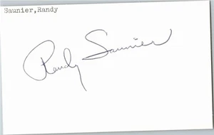 1980's -Randy Saunier- Signed/Autograph/Auto Index Card San Francisco Giants MLB - Picture 1 of 1