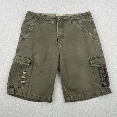 Vintage Anchor Blue Shorts Mens 34 Green Cargo Baggy Skater Embroidered Y2K - Image 1 of 4