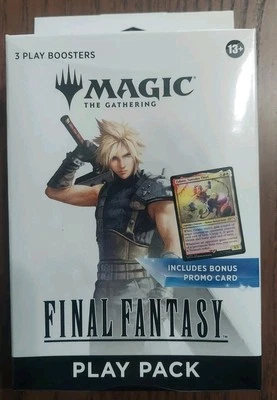 Magic The Gathering Final Fantasy Play Pack w/ 3 Packs & Promo SEALED NEW - Image 1 of 2