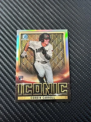 2023 Bowman Chrome Iconic #BI-18 Corbin Carroll Arizona Diamondbacks - Image 1 of 2