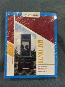MAT 210/211 - Brief Calculus and Mathematics for Business Analysis College Book - Picture 1 of 2