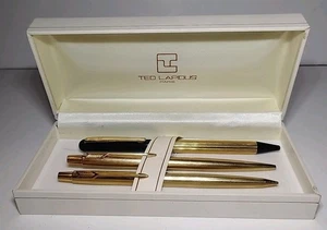 TED LAPIDUS Paris by Waldmann vergoldete Metall Kugelschreiber & Bleistift Box Set - Bild 1 von 3