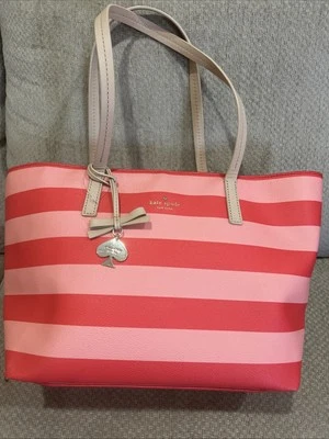 Kate Spade Hawthorne Lane Granim Coral Shoulder Tote Charm Bag - Image 1 of 4