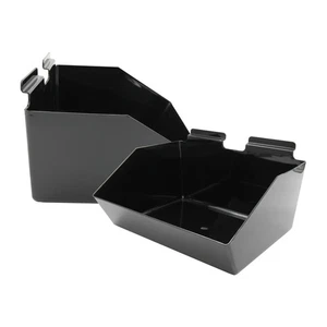 SSWBasics 12 x 5 ½ x 9 ½ inch Black Plastic Dump Bin - For Slatwall - Set of 2 - Picture 1 of 2