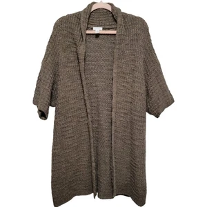 Chico's Women's XL Short Sleeve Wool Blend Open Front Cardigan - Picture 1 of 3