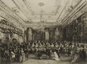 HALM (*1854) nach GUARDI (*1712), Venezianisches Galakonzert, um 1916, Rad. - Picture 1 of 4
